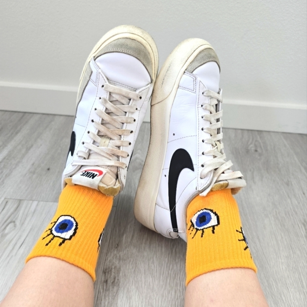 Nike | Blazer Low white leather platform sporty streetwear sneakers | WMS 7.5